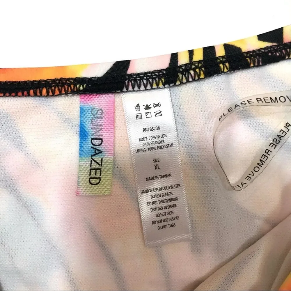 Sundazed PALM Print Stella High-Waist Swim Bottom